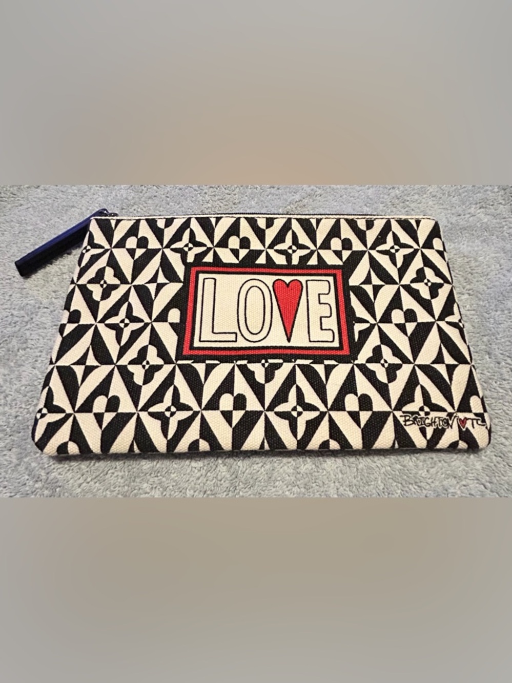 BRIGHTON “LOVE” COSMETIC BAG/ZIPPERED CLOSURE/NWOT